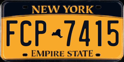 NY license plate FCP7415