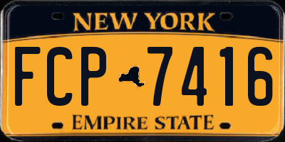 NY license plate FCP7416