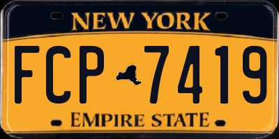 NY license plate FCP7419