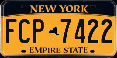NY license plate FCP7422