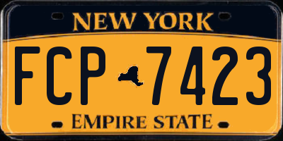 NY license plate FCP7423
