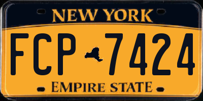 NY license plate FCP7424