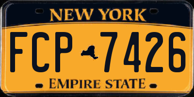 NY license plate FCP7426