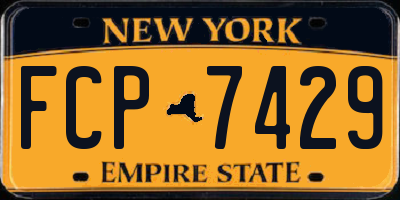 NY license plate FCP7429