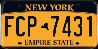 NY license plate FCP7431