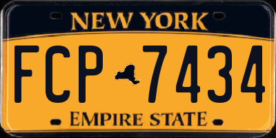 NY license plate FCP7434