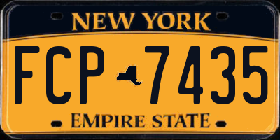NY license plate FCP7435