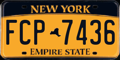 NY license plate FCP7436