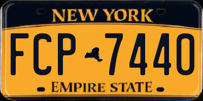 NY license plate FCP7440