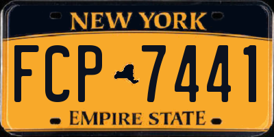 NY license plate FCP7441