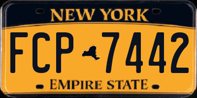 NY license plate FCP7442