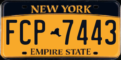 NY license plate FCP7443