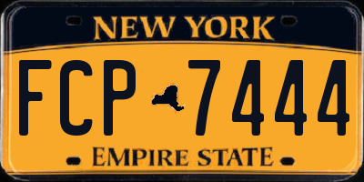 NY license plate FCP7444