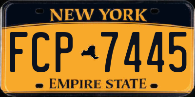NY license plate FCP7445