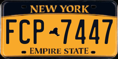 NY license plate FCP7447