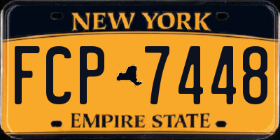 NY license plate FCP7448