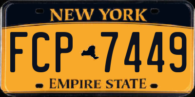 NY license plate FCP7449