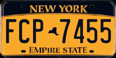NY license plate FCP7455