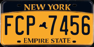 NY license plate FCP7456