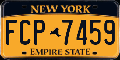 NY license plate FCP7459