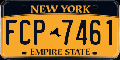 NY license plate FCP7461
