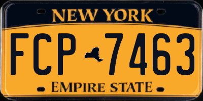 NY license plate FCP7463