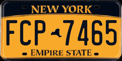 NY license plate FCP7465