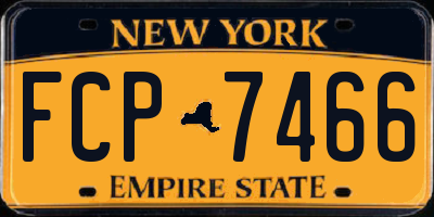 NY license plate FCP7466