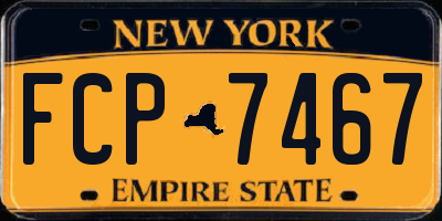 NY license plate FCP7467