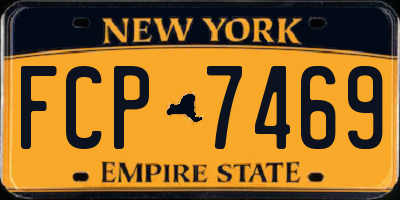NY license plate FCP7469