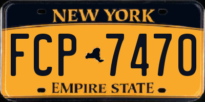 NY license plate FCP7470