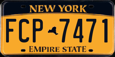 NY license plate FCP7471