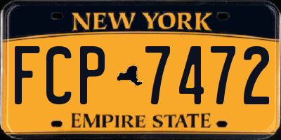 NY license plate FCP7472
