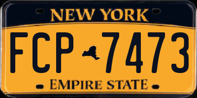 NY license plate FCP7473