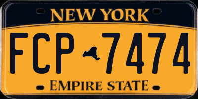 NY license plate FCP7474