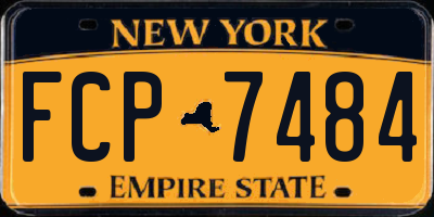 NY license plate FCP7484
