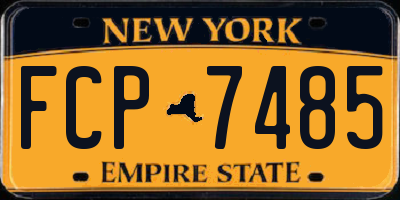 NY license plate FCP7485