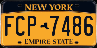 NY license plate FCP7486