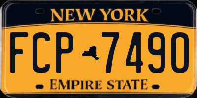 NY license plate FCP7490