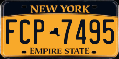 NY license plate FCP7495