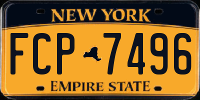 NY license plate FCP7496