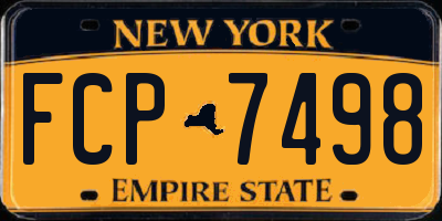 NY license plate FCP7498