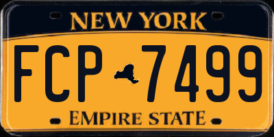 NY license plate FCP7499