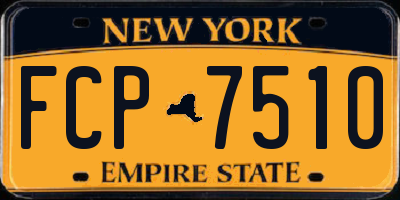 NY license plate FCP7510
