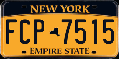 NY license plate FCP7515