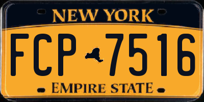 NY license plate FCP7516