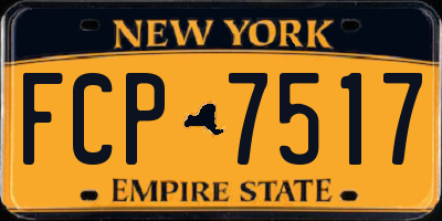 NY license plate FCP7517
