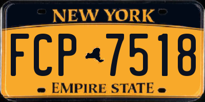 NY license plate FCP7518