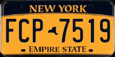 NY license plate FCP7519