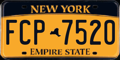 NY license plate FCP7520